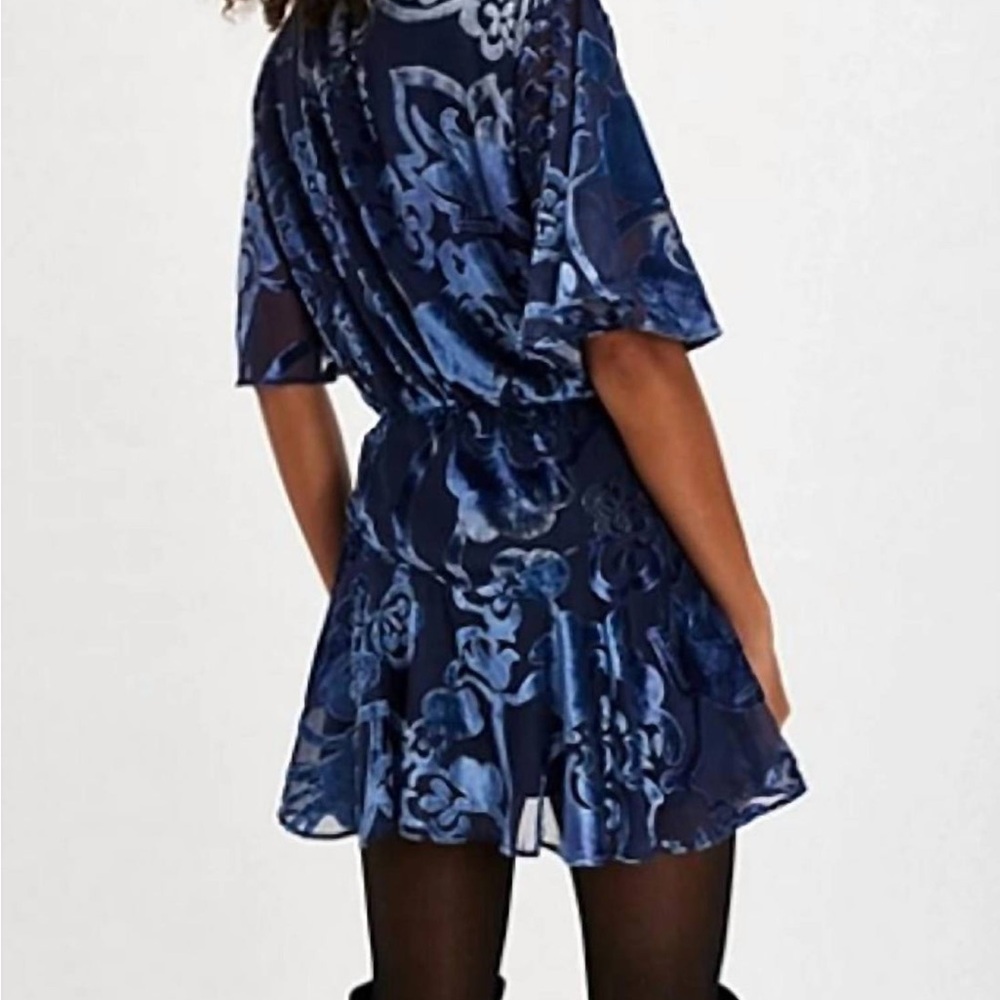 Free People Manuka Burnout Velvet Mini Dress NWT X Small MSRP $198 - Picture 3 of 11
